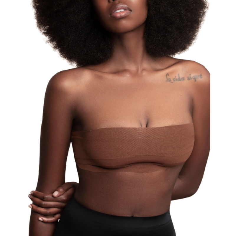 BYE-BRA - BODY TAPE 5 M X 6.5 CM + 3 PAIRS OF NIPPLE COVERS BROWN - 5