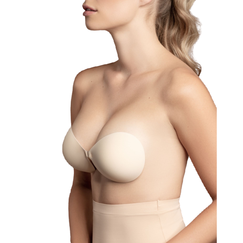 BYE-BRA - BRA INVISIBLE BEIGE CUP D - D / NATURAL - 32
