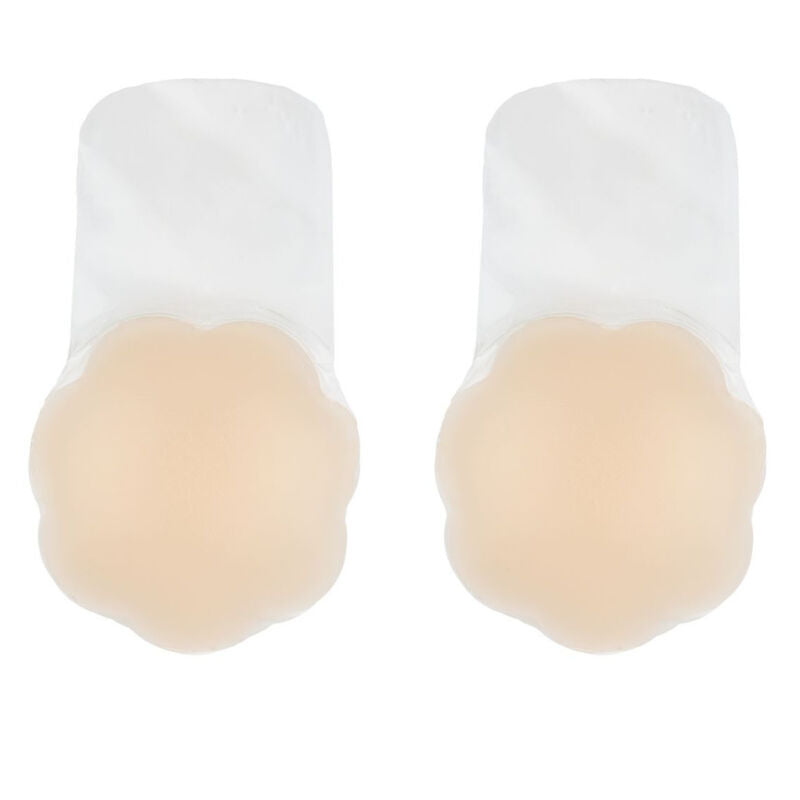 BYE-BRA - PUSH-UP SILICONE BRA BRA BUTT ENLARGER, BROWN, SIZE XL