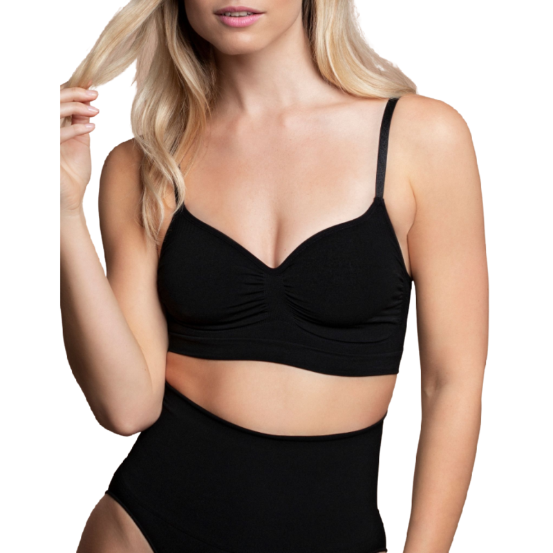 BYE-BRA - MEDIUM CONTROL BRA SEAMLESS BLACK SIZE L - L / BLACK - 41