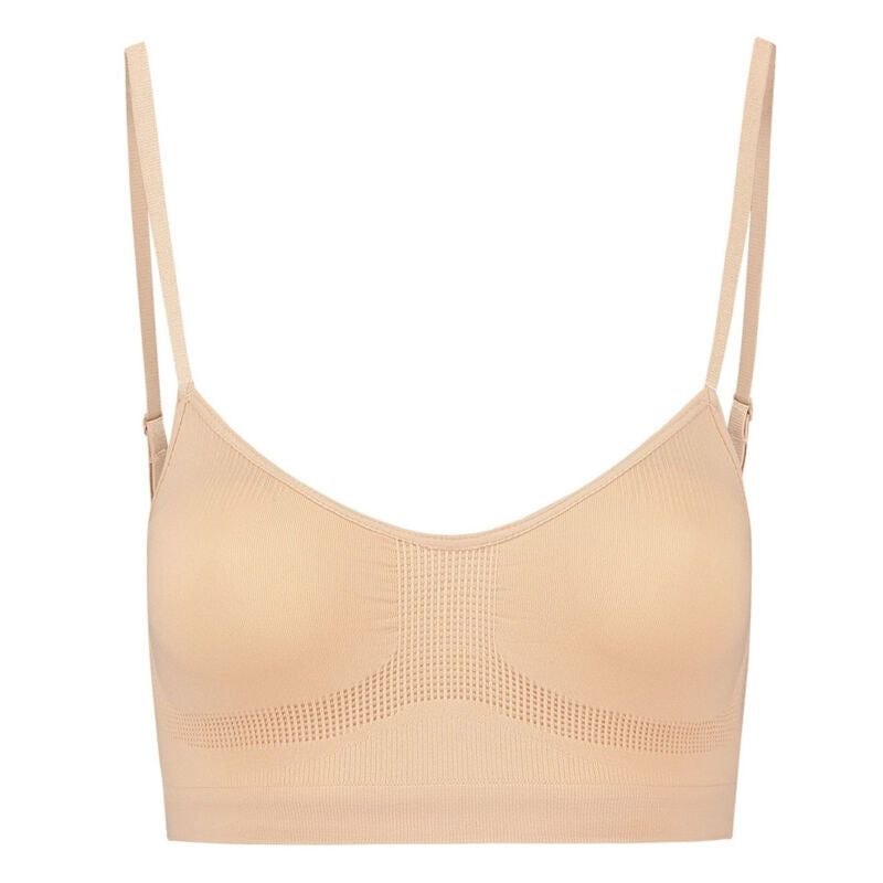 BYE-BRA - MEDIUM CONTROL BRA SEAMLESS BLACK SIZE L - S / BEIGE - 14