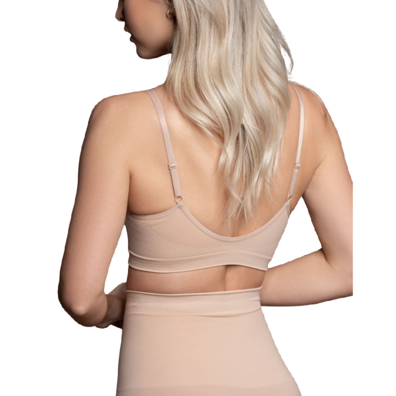 BYE-BRA - MEDIUM CONTROL BRA SEAMLESS BLACK SIZE L - S / BEIGE - 17