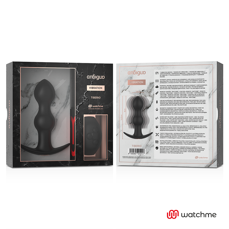 ANBIGUO - WATCHME REMOTE CONTROL PLUG ANAL VIBRATOR TIBERIO - 10
