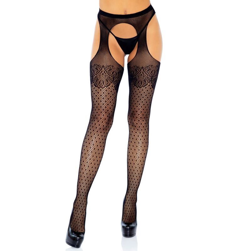 LEG AVENUE - POLKA DOT SUSPENDER HOSE ONE SIZE - 3