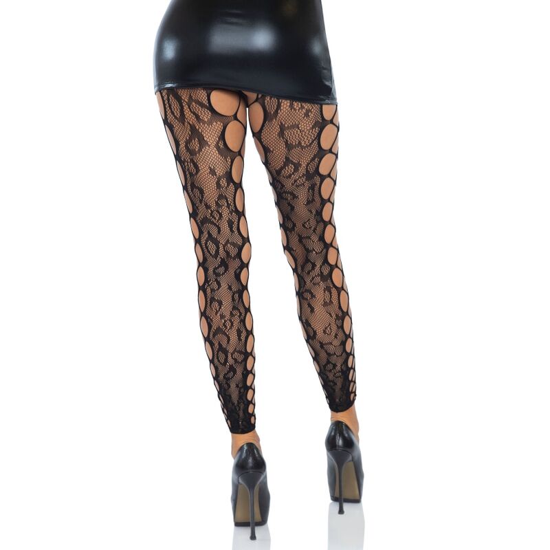 LEG AVENUE - FOOTLESS CROTHLESS TIGHTS ONE SIZE - 4