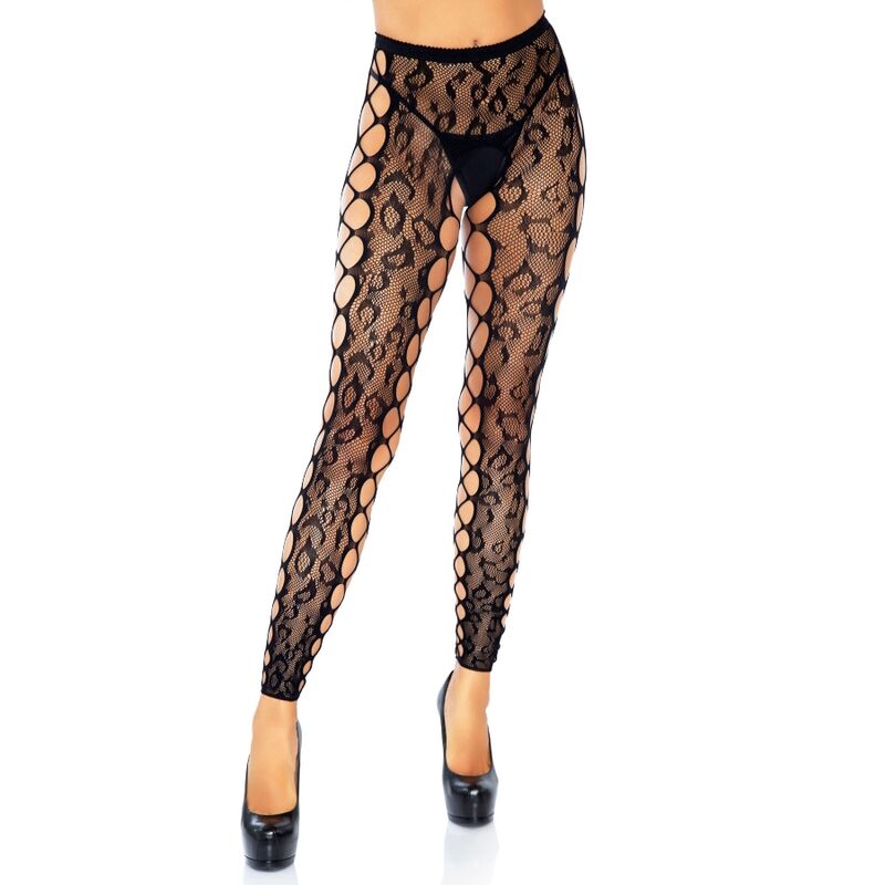 LEG AVENUE - FOOTLESS CROTHLESS TIGHTS ONE SIZE - 5