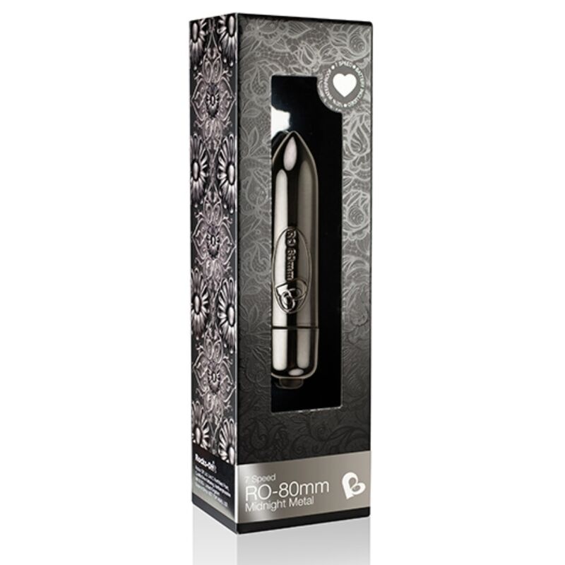 ROCKS-OFF - VIBRATING BULLET RO-80MM MIDNIGHT METAL - 3