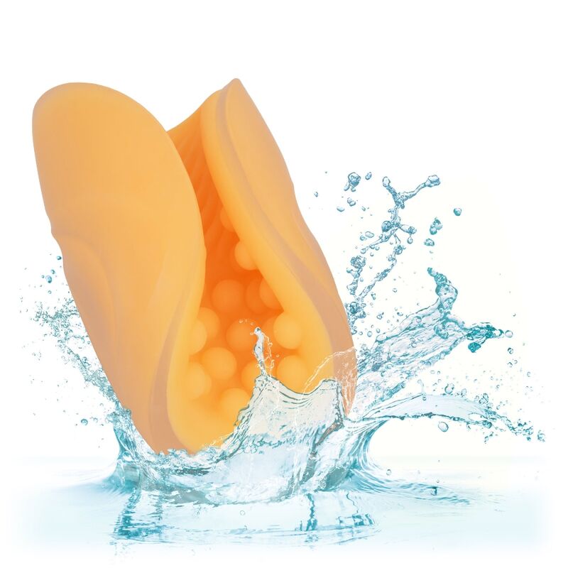 CALEXOTICS - ORANGE BEADED GRIP MASTURBATOR