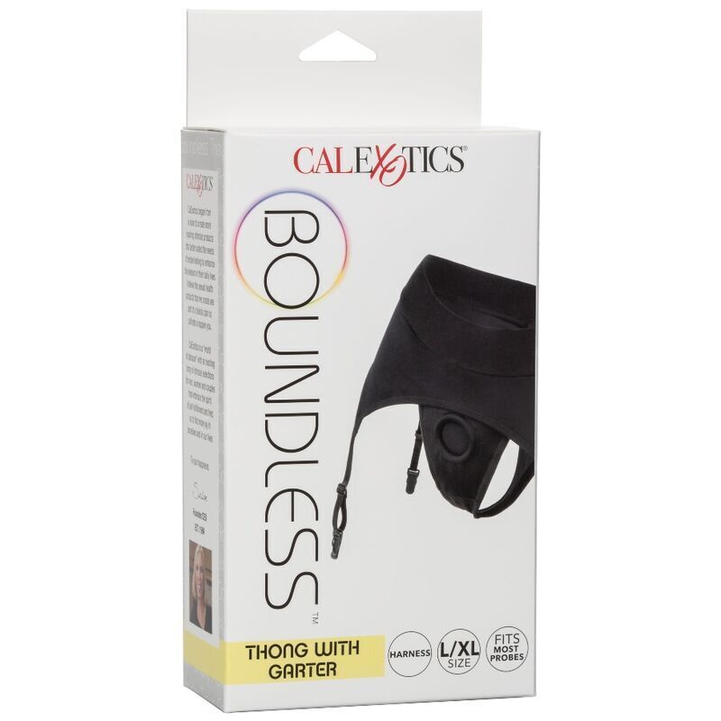 CALEXOTICS - BOUNDLESS THONG WITH GARTER S/M - 2