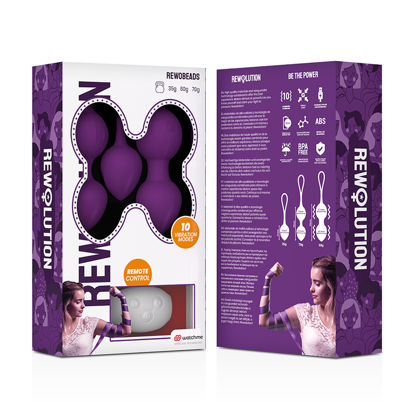 REWOLUTION - BOULES VIBRATOIRES REWOBEADS TÉLÉCOMMANDÉES AVEC TECHNOLOGIE WATCHME