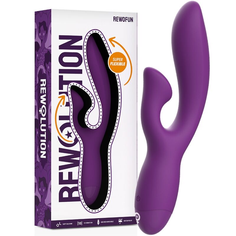 REWOLUTION - REWOFUN FLEXIBLE VIBRATOR WITH RABBIT - 1