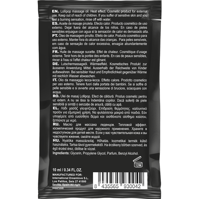 COQUETTE CHIC DESIRE - POCKET LOLLIPOP KISSABLE MASSAGE OIL HEATING SENSATION 10 ML - 1