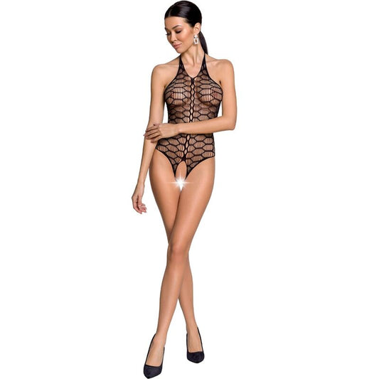 PASSION - WOMAN BS087 BLACK BODYSTOCKING ONE SIZE - 1