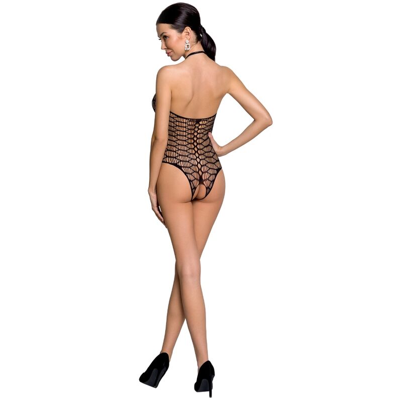 PASSION - WOMAN BS087 BLACK BODYSTOCKING ONE SIZE - 2