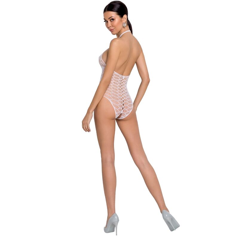 PASSION - WOMAN BS087 WHITE BODYSTOCKING ONE SIZE - 2