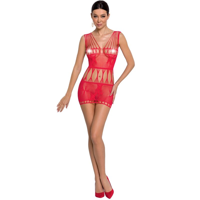PASSION - WOMAN BS090 RED BODYSTOCKING ONE SIZE - 2