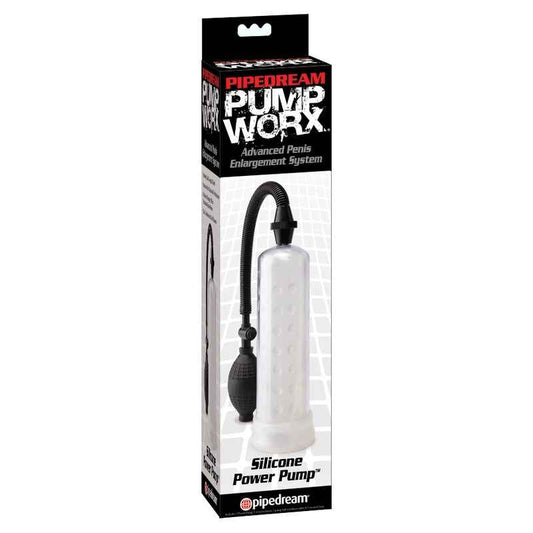 PUMP WORX - SILICONE POWER PUMP CLEAR - Secretroomsexyshop