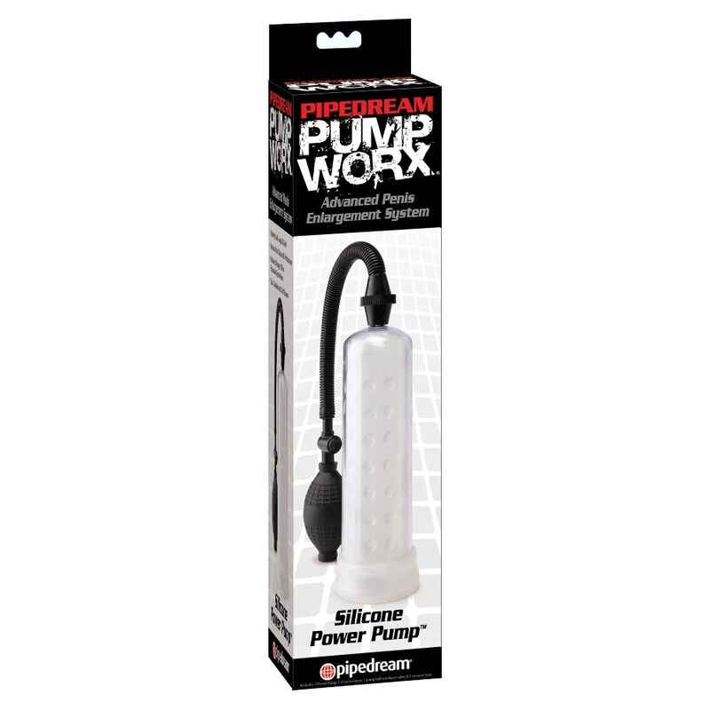 PUMP WORX - SILICONE POWER PUMP CLEAR - Secretroomsexyshop