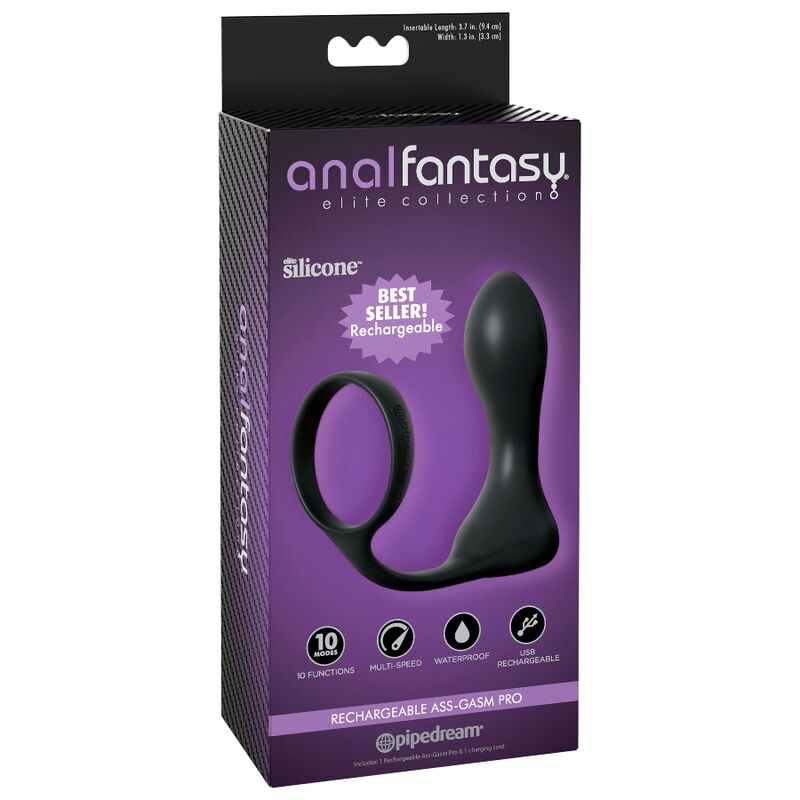 ANAL FANTASY ELITE COLLECTION - RECHARGEABLE ASS-GASM PRO - 3