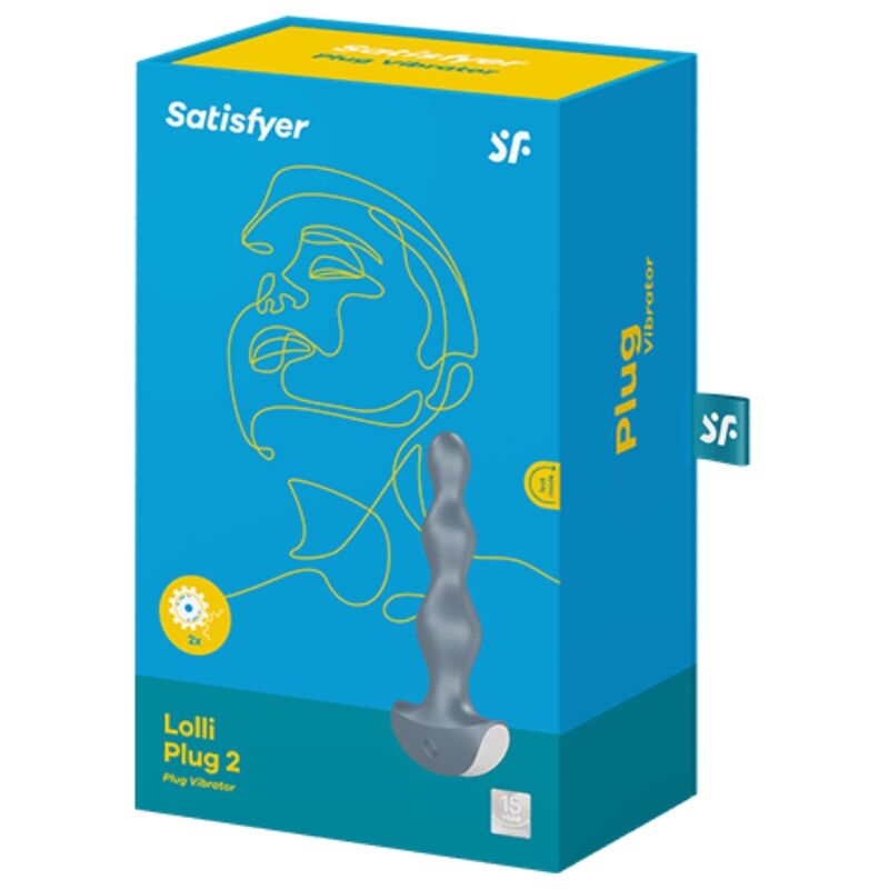 SATISFYER - LOLLI PLUG 2 PLUG VIBRATEUR GRIS