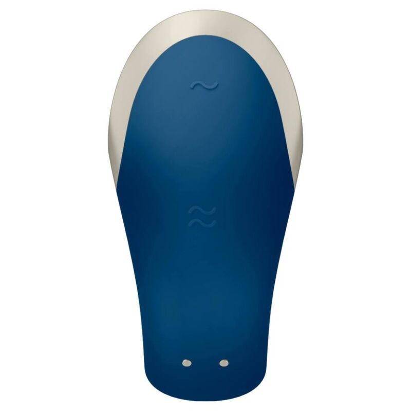 SATISFYER - DOUBLE LOVE LUXURY PARTNER VIBRATOR BLUE - 5