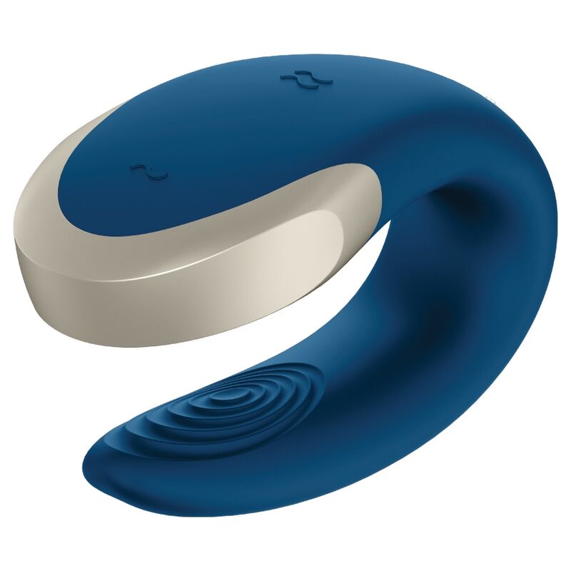 SATISFYER - DOUBLE LOVE LUXURY PARTNER VIBRATOR BLUE - 2