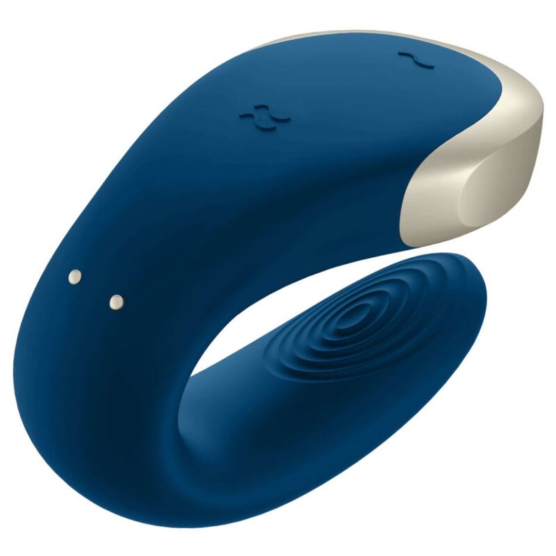 SATISFYER - DOUBLE LOVE LUXURY PARTNER VIBRATOR BLUE - 4