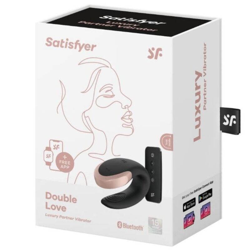 SATISFYER - DOUBLE LOVE LUXURY PARTNER VIBRATOR BLACK - 5