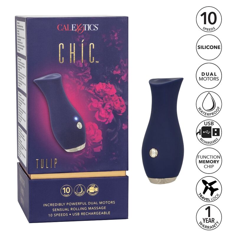 CALEXOTICS - CHIC TULIP MASAJEADOR - AZUL - 7