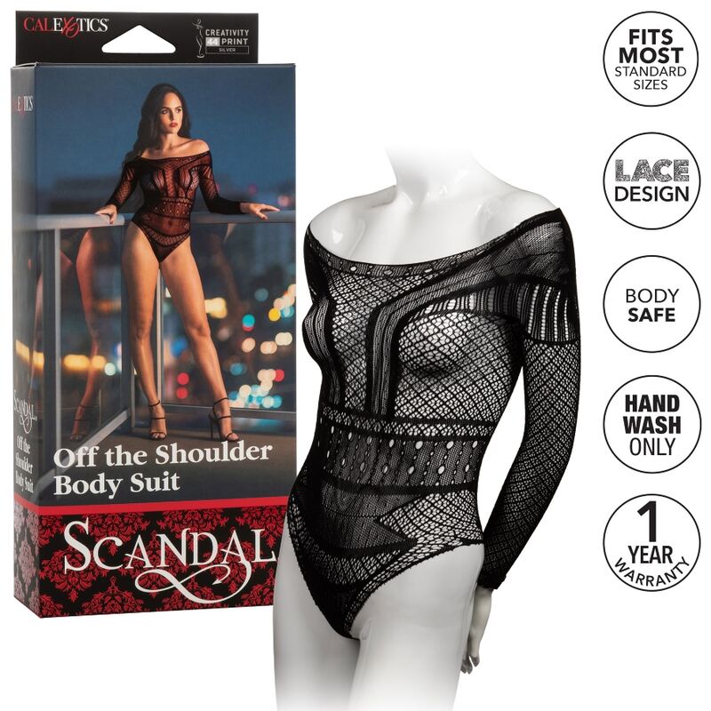 CALEXOTICS - SCANDAL SHOULDER BODY SUIT ONE SIZE - 3
