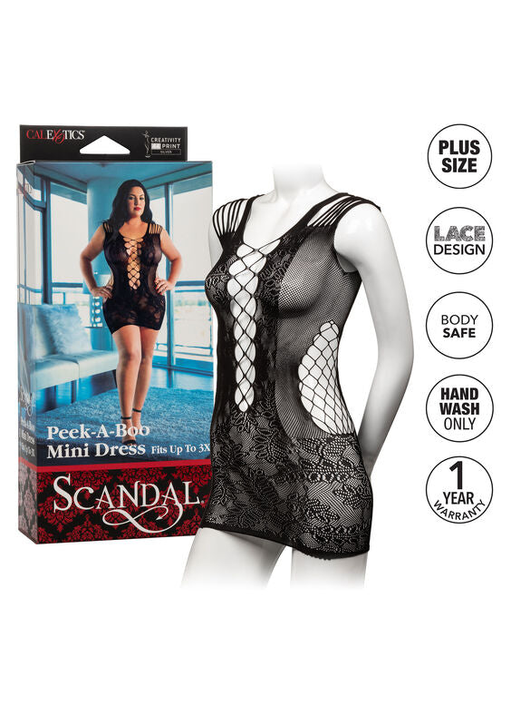 CALEXOTICS - PEEK-A-BOO MINI DRESS PLUS SIZE - 2