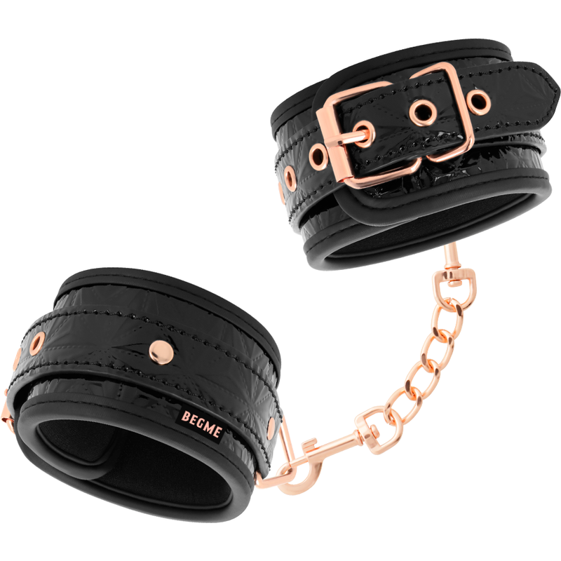 BEGME - BLACK EDITION PREMIUM HANDCUFFS WITH NEOPRENE LINING - 1