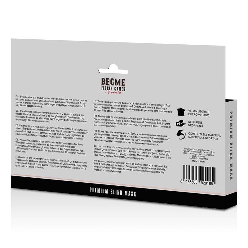 BEGME - PREMIUM RED EDITION BLIND MASK WITH NEOPRENE LINING