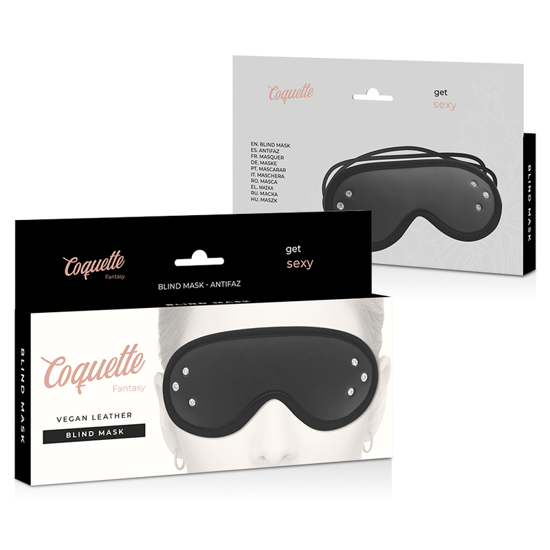 COQUETTE CHIC DESIRE - FANTASY VEGAN LEATHER BLIND MASK WITH NEOPRENE LINING - 6
