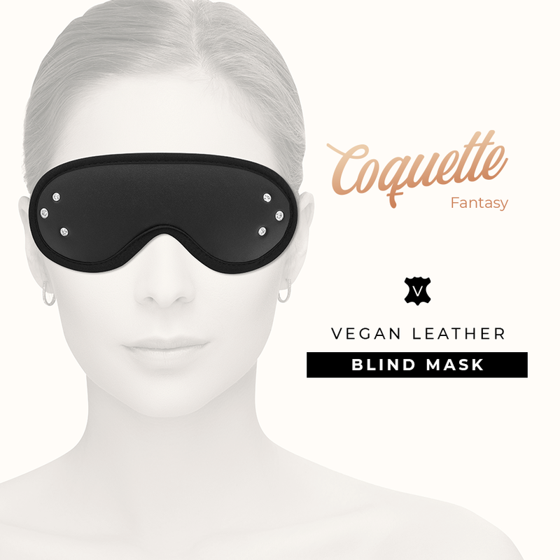 COQUETTE CHIC DESIRE - FANTASY VEGAN LEATHER BLIND MASK WITH NEOPRENE LINING - 2