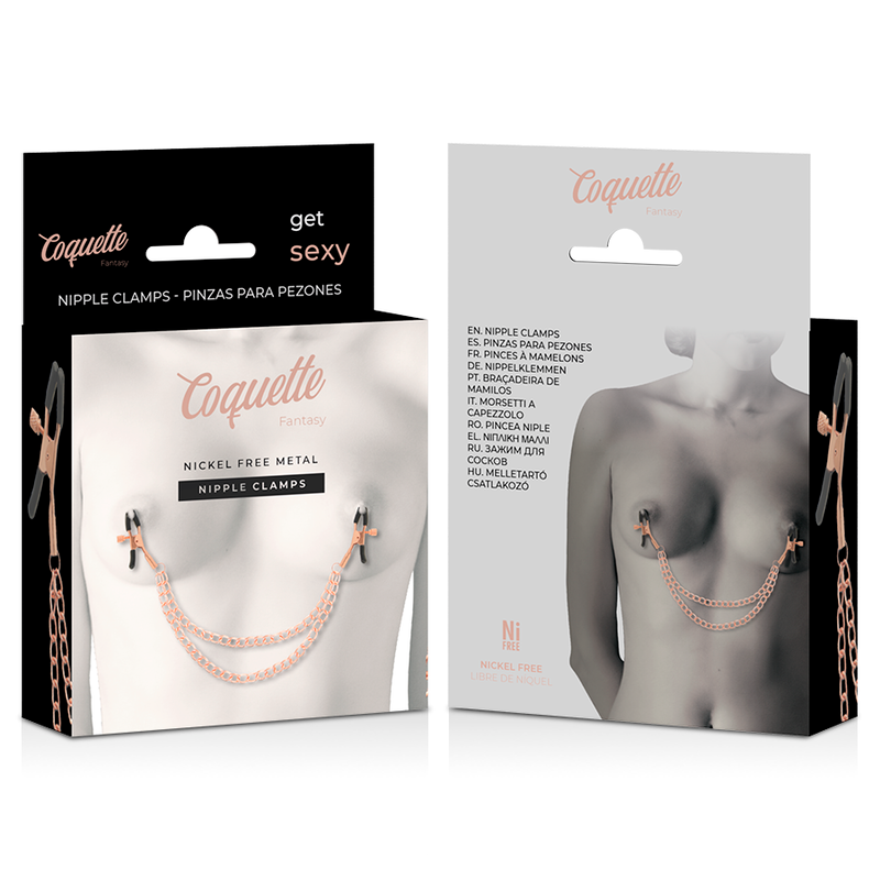 COQUETTE CHIC DESIRE - FANTASY METAL NIPPLE CLIPS WITH CHAIN - 6