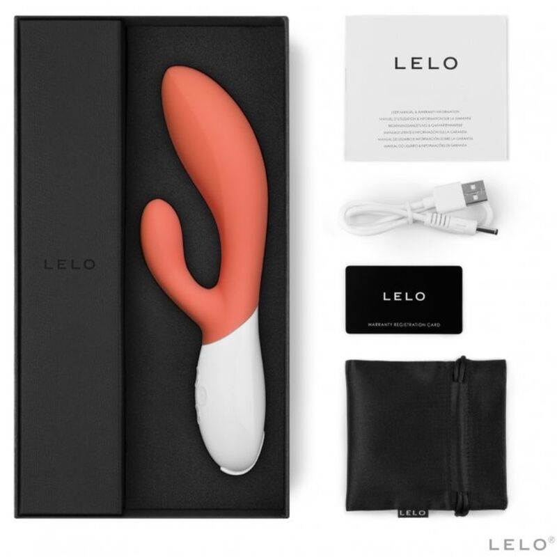 LELO - INA 3 LUXURY CORAL RABBIT VIBRATOR - 1