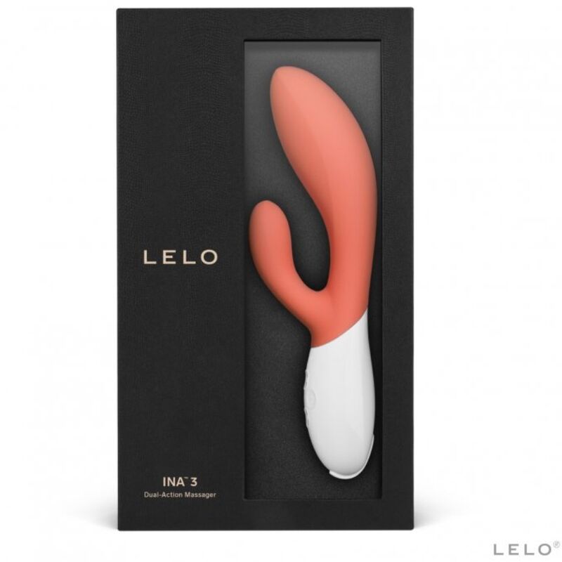 LELO - INA 3 LUXURY CORAL RABBIT VIBRATOR - 3