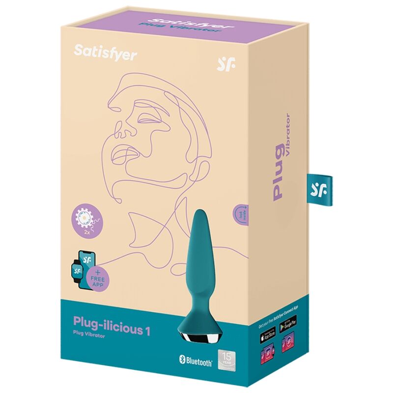 SATISFYER - PLUG ILICIOUS 1 PLUG VIBRATOR GREEN - 3