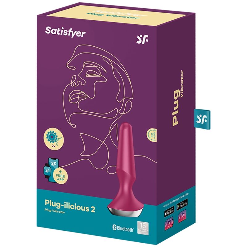 SATISFYER - PLUG ILICIOUS 2 PLUG VIBRATOR BERRY - 3
