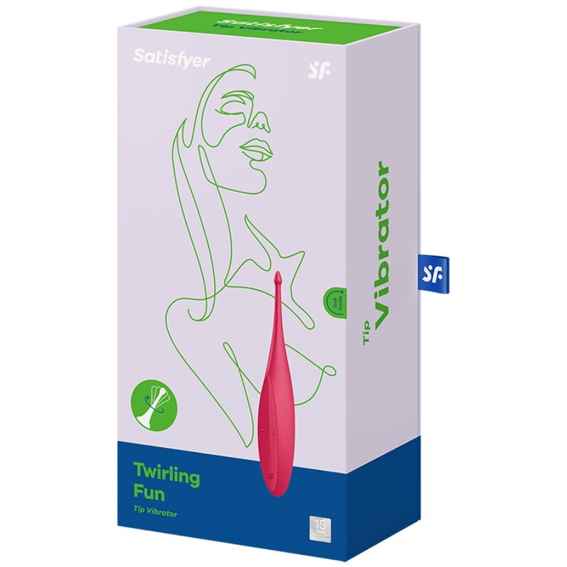 SATISFYER - TWIRLING FUN TIP VIBRATOR RED - 3