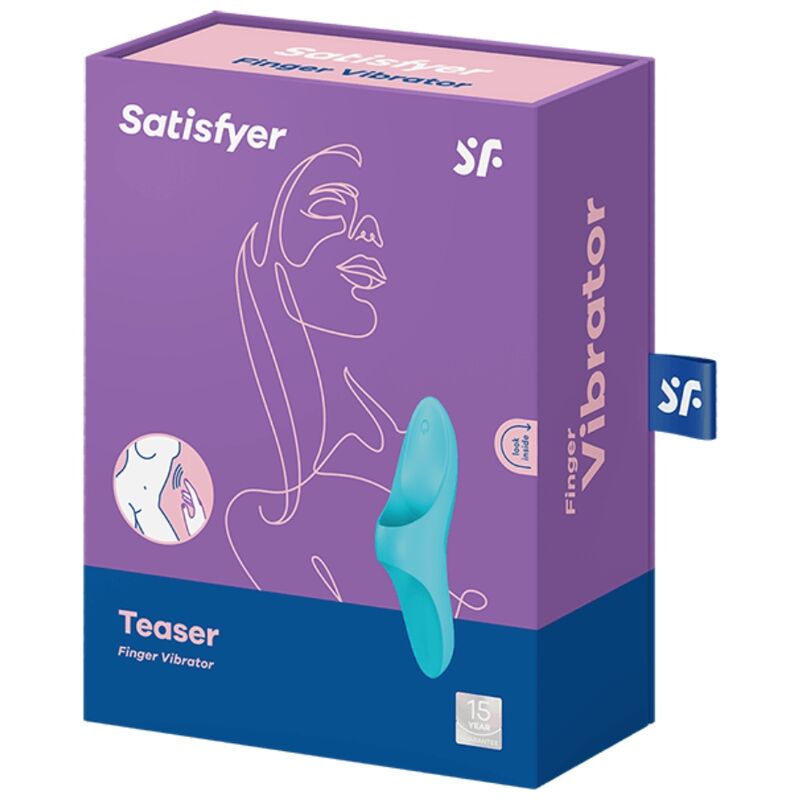 SATISFYER - TEASER FINGER VIBRATOR BLUE LIGHT - 4