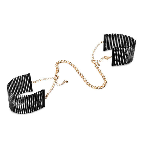 BIJOUX - DÉSIR MÉTALLIQUE BLACK METAL MESH HANDCUFFS - 4