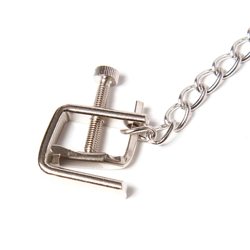 OHMAMA FETISH - METAL SCREW CLAMPS WITH CHAIN - 2