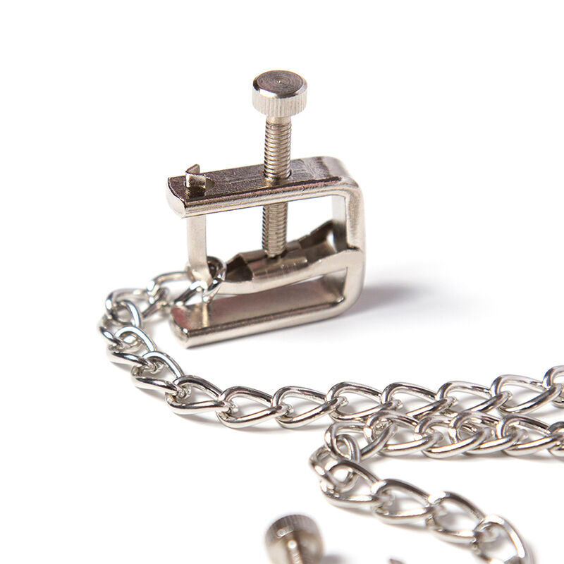 OHMAMA FETISH - METAL SCREW CLAMPS WITH CHAIN - 3
