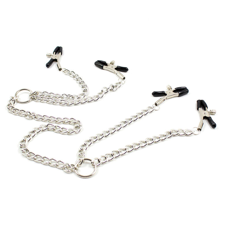 OHMAMA FETISH - 4 NIPPLE Clamps WITH CHAINS - 4