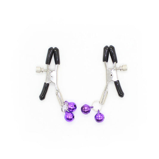 OHMAMA FETISH - Pinces à tétons avec clochette lilas