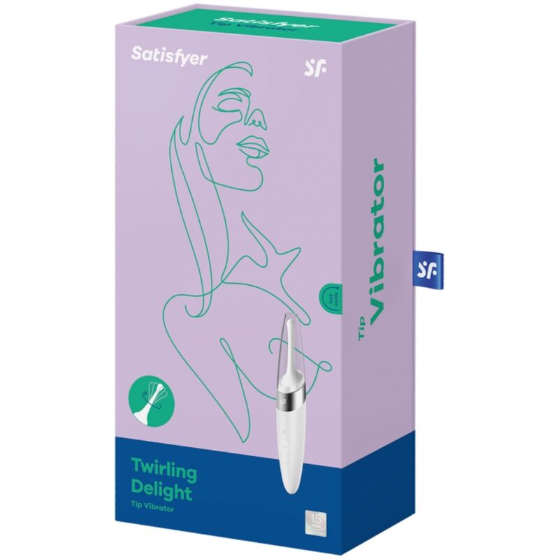 SATISFYER - TWIRLING DELIGHT CLIT TIP VIBRATOR WHITE - 2