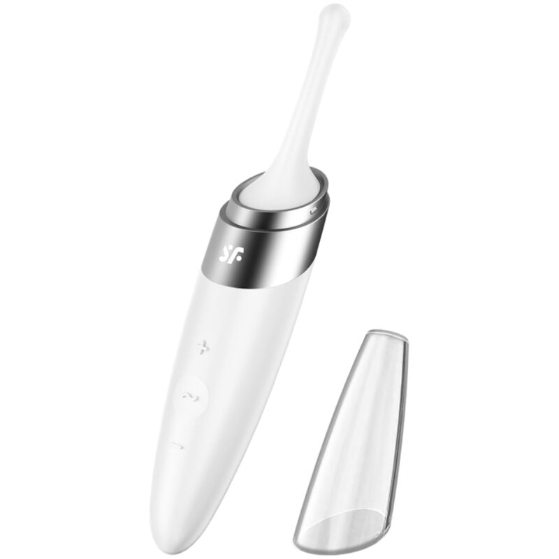 SATISFYER - TWIRLING DELIGHT CLIT TIP VIBRATOR WHITE - 3