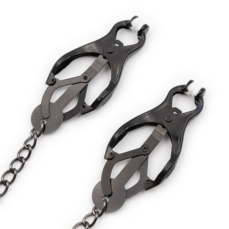 OHMAMA FETISH - JAPANESE NIPPLE Clamps WITH BLACK CHAIN - 2